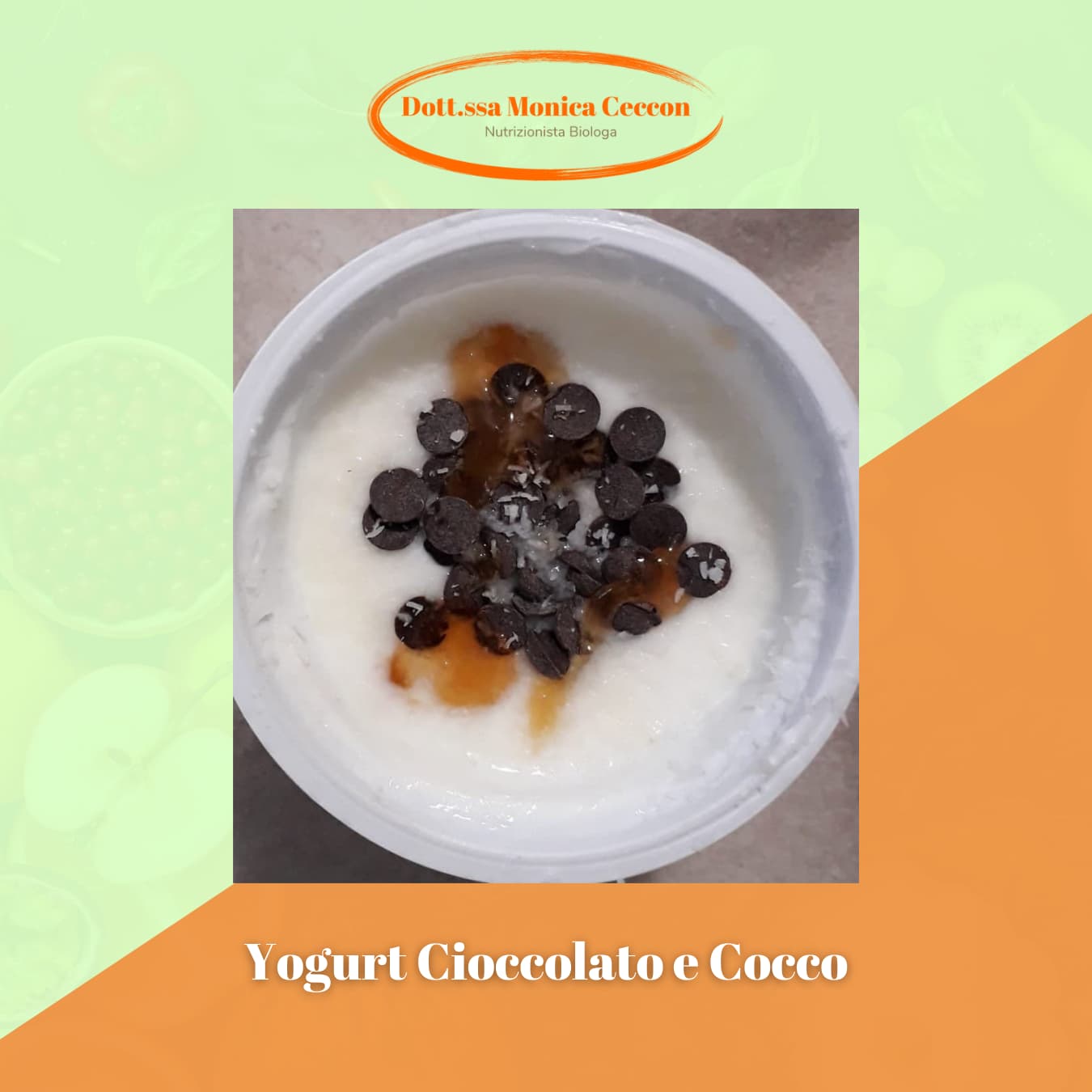 yogurt cioccolato e cocco